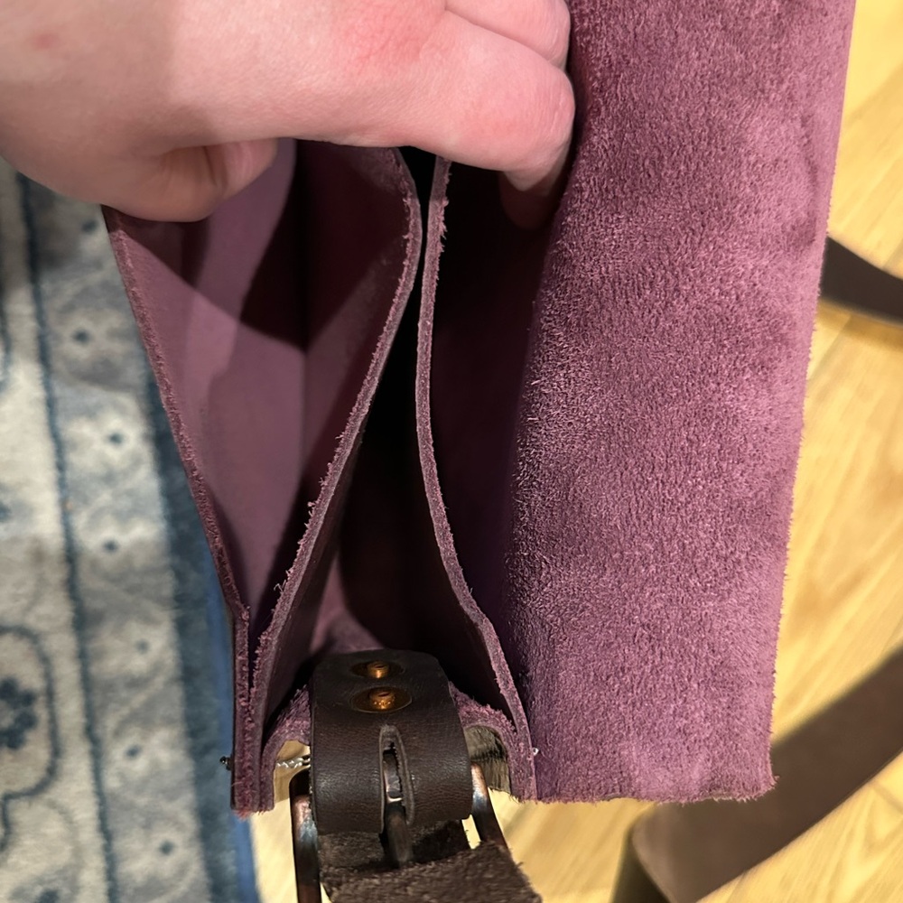 Bergamot+Amor The Craftsbury Common Burgundy Leather Saddle Bag - Picture 16 of 16